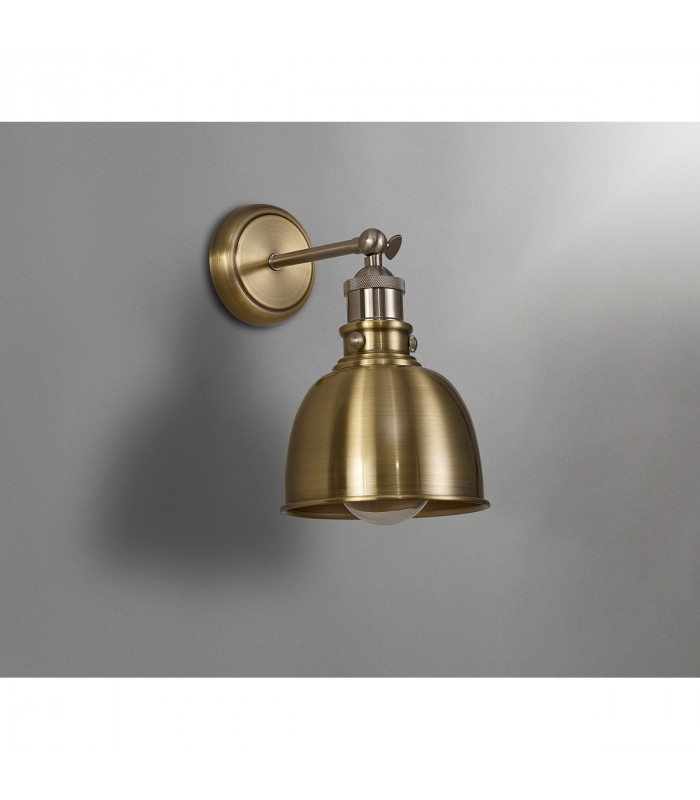 Carmel Adjustable Wall Lamp E27 Satin Nickel Antique Brass Gold-8