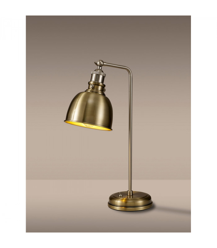 Carmel Adjustable Table Lamp E27 Satin Nickel Antique Brass Gold-3