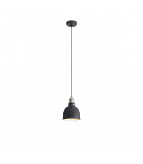 Carmel Small Ceiling Pendant E27 Graphite Satin Nickel Silver-1