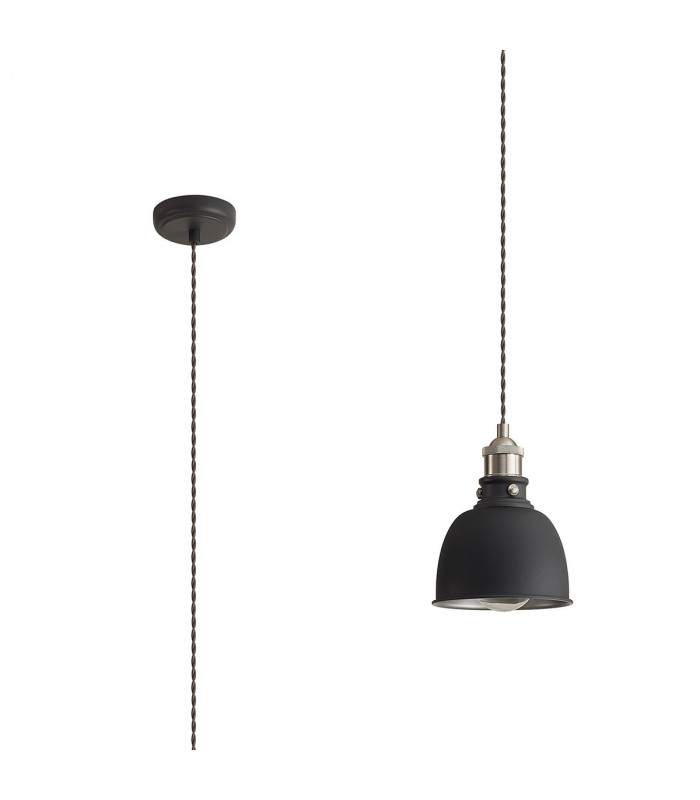 Carmel Small Ceiling Pendant E27 Graphite Satin Nickel Silver-4