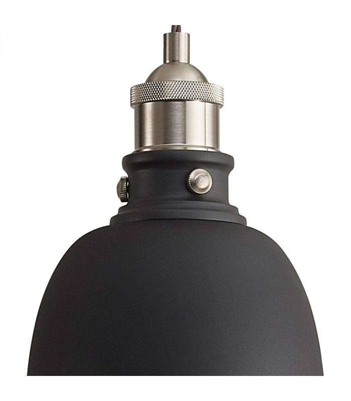 Carmel Small Ceiling Pendant E27 Graphite Satin Nickel Silver-8