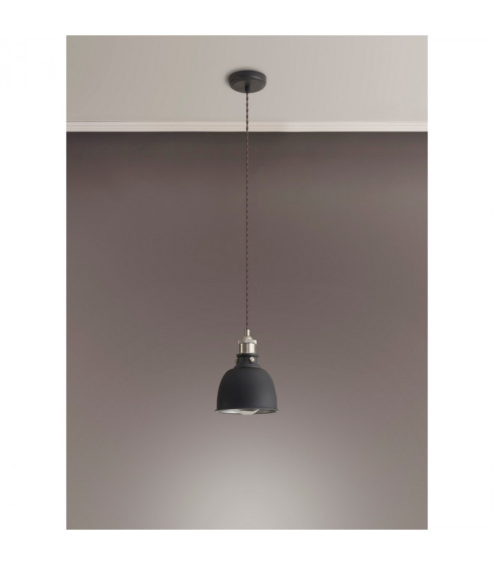 Carmel Small Ceiling Pendant E27 Graphite Satin Nickel Silver-10