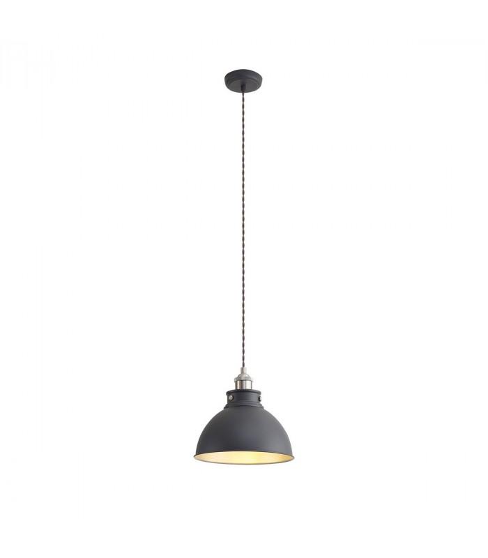 Carmel Medium Ceiling Pendant E27 Graphite Satin Nickel Silver-1