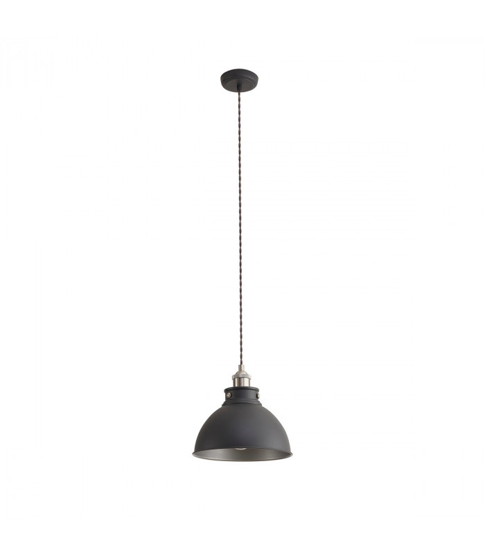 Carmel Medium Ceiling Pendant E27 Graphite Satin Nickel Silver-5