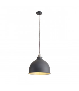 Carmel Large Ceiling Pendant E27 Graphite Satin Nickel Silver-1