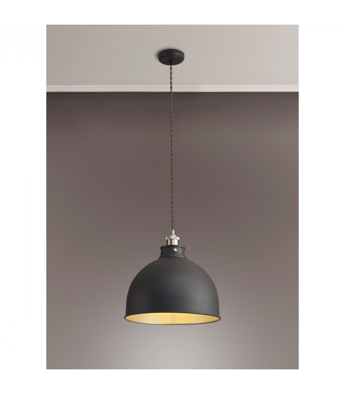 Carmel Large Ceiling Pendant E27 Graphite Satin Nickel Silver-3
