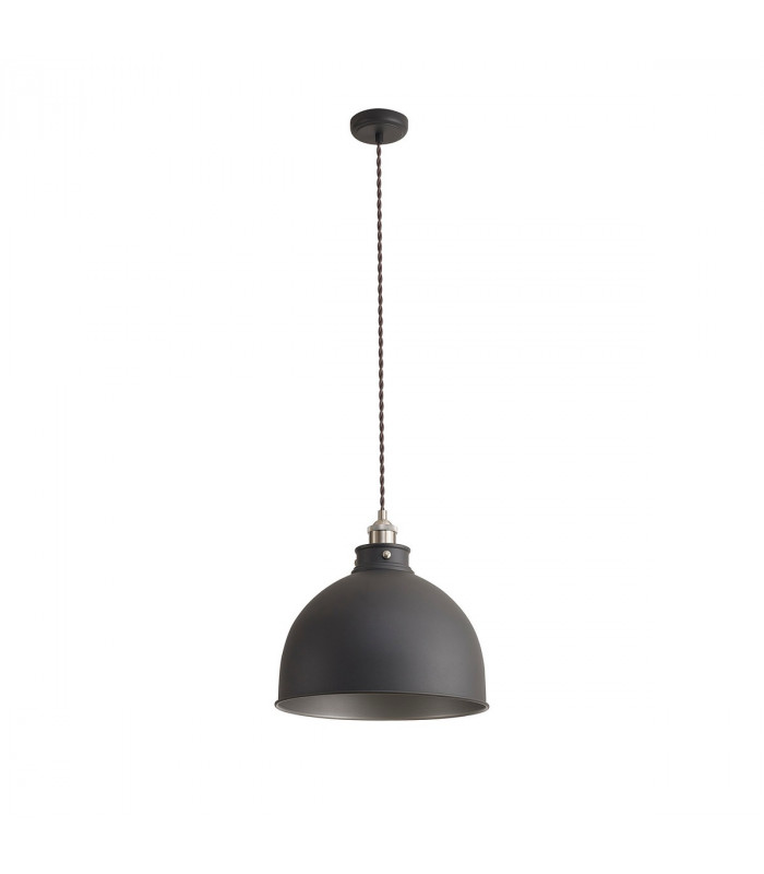 Carmel Large Ceiling Pendant E27 Graphite Satin Nickel Silver-6