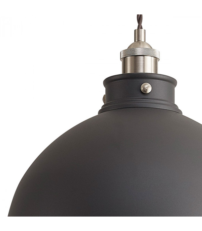 Carmel Large Ceiling Pendant E27 Graphite Satin Nickel Silver-8