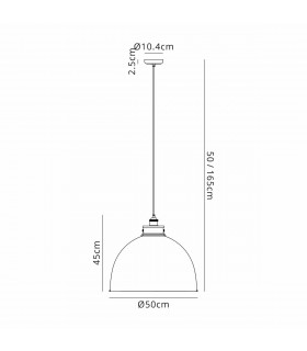 Carmel Xtra Large Ceiling Pendant E27 Graphite Satin Nickel Silver-2