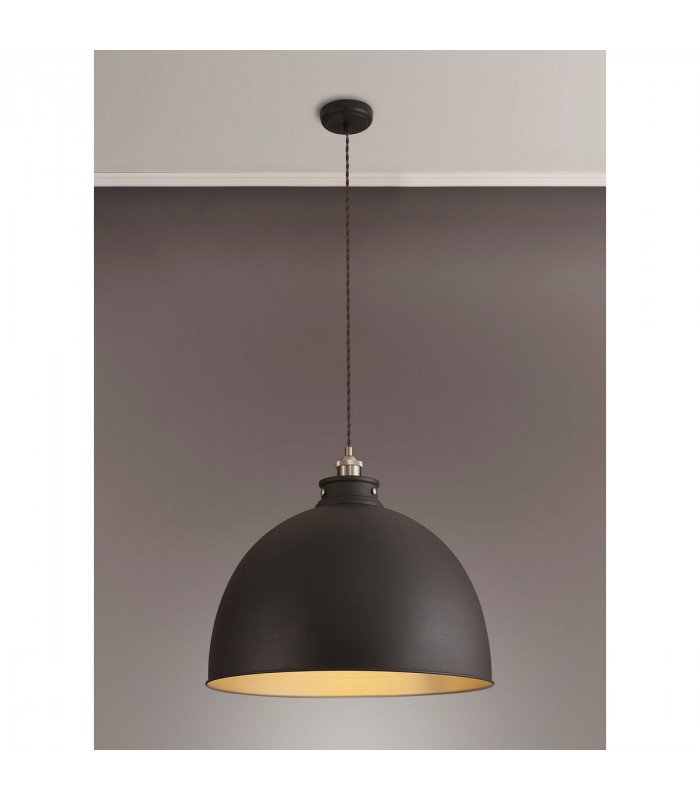 Carmel Xtra Large Ceiling Pendant E27 Graphite Satin Nickel Silver-3