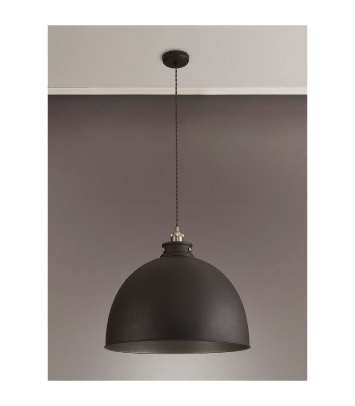 Carmel Xtra Large Ceiling Pendant E27 Graphite Satin Nickel Silver-9