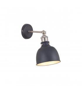 Carmel Adjustable Wall Lamp E27 Graphite Satin Nickel Silver-1