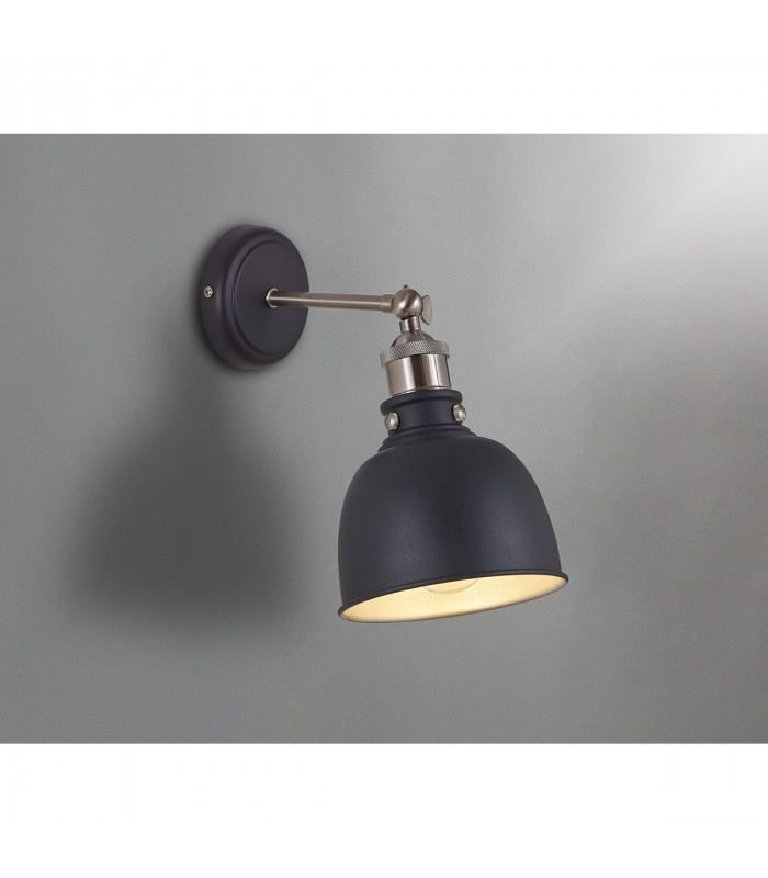 Carmel Adjustable Wall Lamp E27 Graphite Satin Nickel Silver-3