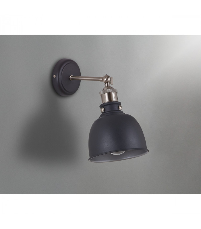 Carmel Adjustable Wall Lamp E27 Graphite Satin Nickel Silver-7