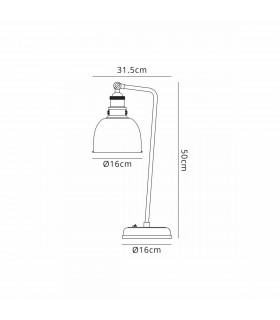 Carmel Adjustable Table Lamp E27 Graphite Satin Nickel Silver-2