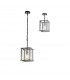 Wayne Ceiling Pendant E27 Matt Black Chrome Clear Glass-1