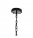 Wayne Ceiling Pendant E27 Matt Black Chrome Clear Glass-9