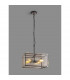 Wayne Ceiling Pendant 4 Light E27 Matt Black Chrome Clear Glass-3