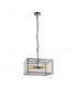 Wayne Ceiling Pendant 4 Light E27 Matt Black Chrome Clear Glass-4