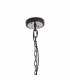 Wayne Ceiling Pendant 4 Light E27 Matt Black Chrome Clear Glass-5