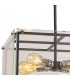 Wayne Ceiling Pendant 4 Light E27 Matt Black Chrome Clear Glass-6