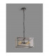 Wayne Ceiling Pendant 4 Light E27 Matt Black Chrome Clear Glass-8