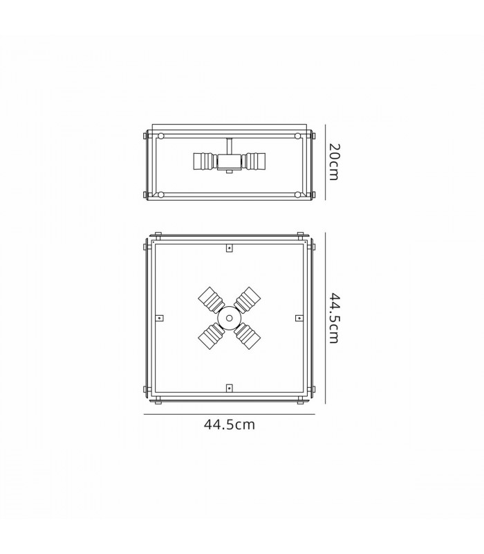 Wayne Flush 4 Light E27 Matt Black Chrome Clear Glass-2