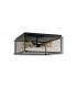 Wayne Flush 4 Light E27 Matt Black Chrome Clear Glass-4