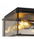 Wayne Flush 4 Light E27 Matt Black Chrome Clear Glass-5