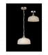 DeRuyter Flush Single Ceiling Pendant Adjustable E27 Polished Nickel Prismatic Glass-3