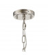 DeRuyter Flush Single Ceiling Pendant Adjustable E27 Polished Nickel Prismatic Glass-7