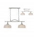 DeRuyter Semi Flush Ceiling Pendant Bar 2 Light Adjustable E27 Polished Nickel Prismatic Glass-1