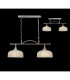 DeRuyter Semi Flush Ceiling Pendant Bar 2 Light Adjustable E27 Polished Nickel Prismatic Glass-3