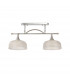 DeRuyter Semi Flush Ceiling Pendant Bar 2 Light Adjustable E27 Polished Nickel Prismatic Glass-5