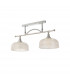 DeRuyter Semi Flush Ceiling Pendant Bar 2 Light Adjustable E27 Polished Nickel Prismatic Glass-7