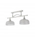 DeRuyter Semi Flush Ceiling Pendant Bar 2 Light Adjustable E27 Polished Nickel Prismatic Glass-8