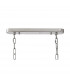 DeRuyter Semi Flush Ceiling Pendant Bar 2 Light Adjustable E27 Polished Nickel Prismatic Glass-9