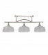 DeRuyter Semi Flush Ceiling Pendant Bar 3 Light Adjustable E27 Polished Nickel Prismatic Glass-6