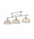 DeRuyter Semi Flush Ceiling Pendant Bar 3 Light Adjustable E27 Polished Nickel Prismatic Glass-7