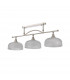 DeRuyter Semi Flush Ceiling Pendant Bar 3 Light Adjustable E27 Polished Nickel Prismatic Glass-8