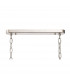 DeRuyter Semi Flush Ceiling Pendant Bar 3 Light Adjustable E27 Polished Nickel Prismatic Glass-9