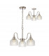 DeRuyter Semi Flush Ceiling Pendant 3 Light E27 Polished Nickel Prismatic Glass-1
