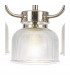 DeRuyter Semi Flush Ceiling Pendant 3 Light E27 Polished Nickel Prismatic Glass-10