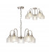 DeRuyter Semi Flush Ceiling Pendant 5 Light E27 Polished Nickel Prismatic Glass-1