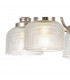 DeRuyter Semi Flush Ceiling Pendant 5 Light E27 Polished Nickel Prismatic Glass-10
