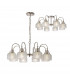 DeRuyter Semi Flush Ceiling Pendant 8 Light E27 Polished Nickel Prismatic Glass-1