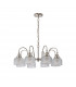 DeRuyter Semi Flush Ceiling Pendant 8 Light E27 Polished Nickel Prismatic Glass-5