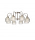 DeRuyter Semi Flush Ceiling Pendant 8 Light E27 Polished Nickel Prismatic Glass-6