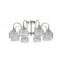 DeRuyter Semi Flush Ceiling Pendant 8 Light E27 Polished Nickel Prismatic Glass-7