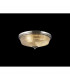DeRuyter 2 Light E27 Flush Ceiling Lamp Polished Nickel Prismatic Glass-3